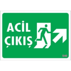 Pvc Levha "Acil Çıkış" 17,5*25 cm