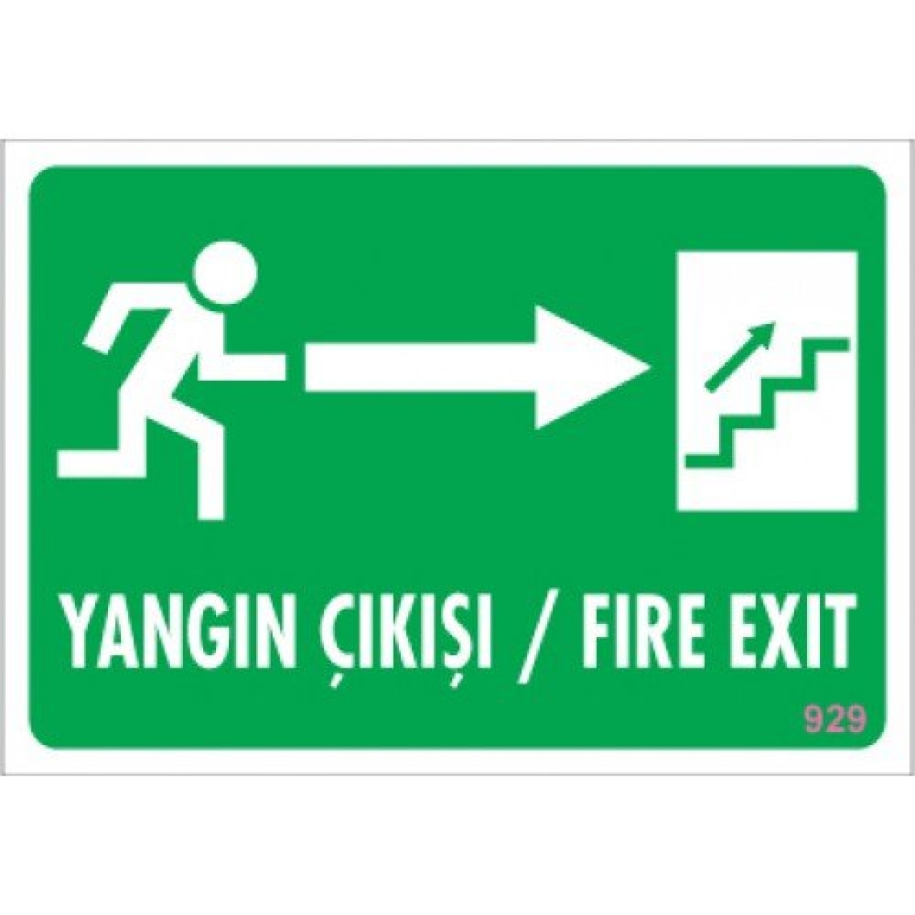 Pvc Levha "Yangın Çıkışı" 17,5*25 cm