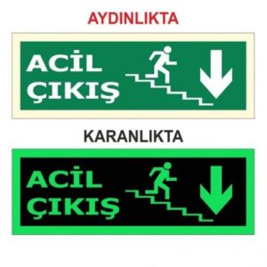 Fotolümen Levha Acil Çıkış Merdiven