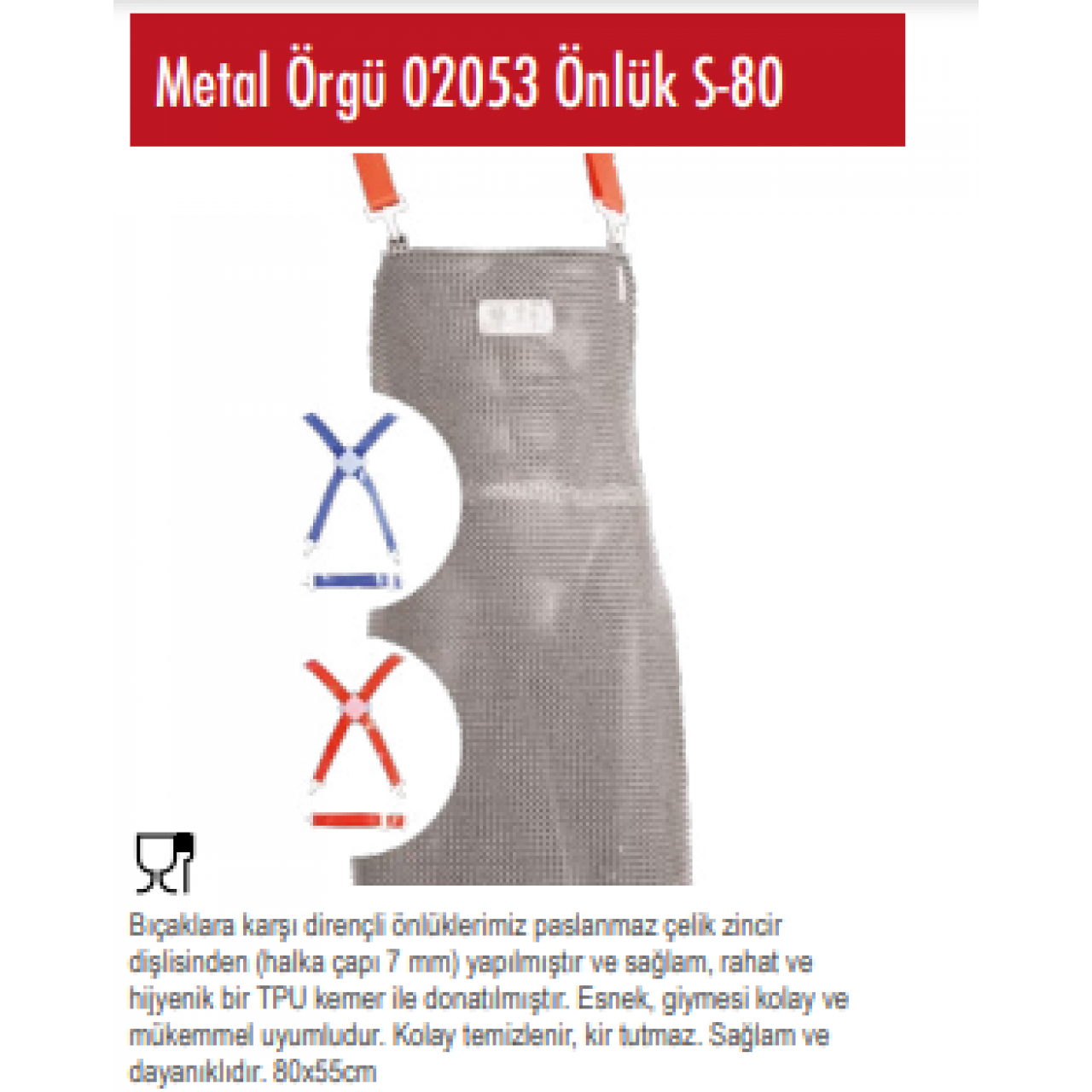 Metal Örgü Önlük 02053 s-80