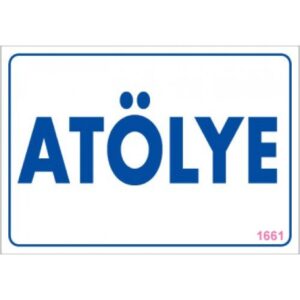 Pvc Levha "Atölye" 17,5*25 cm