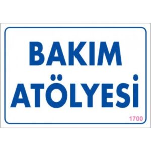 Pvc Levha "Bakım Atölyesi" 17,5*25 cm