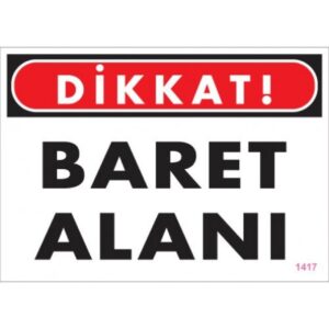 Pvc Levha "Baret Alanı" 25*35 cm