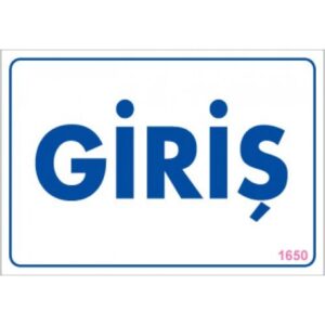 Pvc Levha "Giriş" 17,5*25 cm