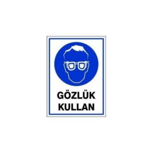 Pvc Levha "Gözlük Kullan" 25X35 Cm