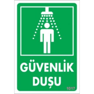 Pvc Levha "Güvenlik Duşu " 17,5*25 cm