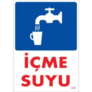 Pvc Levha "İçme Suyu" 25X35 Cm