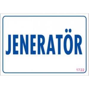Pvc Levha "Jeneratör" 17,5*25 cm