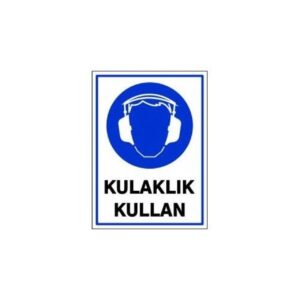 Pvc Levha "Kulaklık Kullan" 25X35 Cm