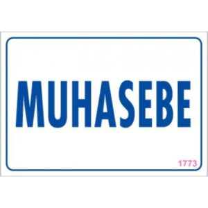 Pvc Levha "Muhasebe" 17,5*25 cm
