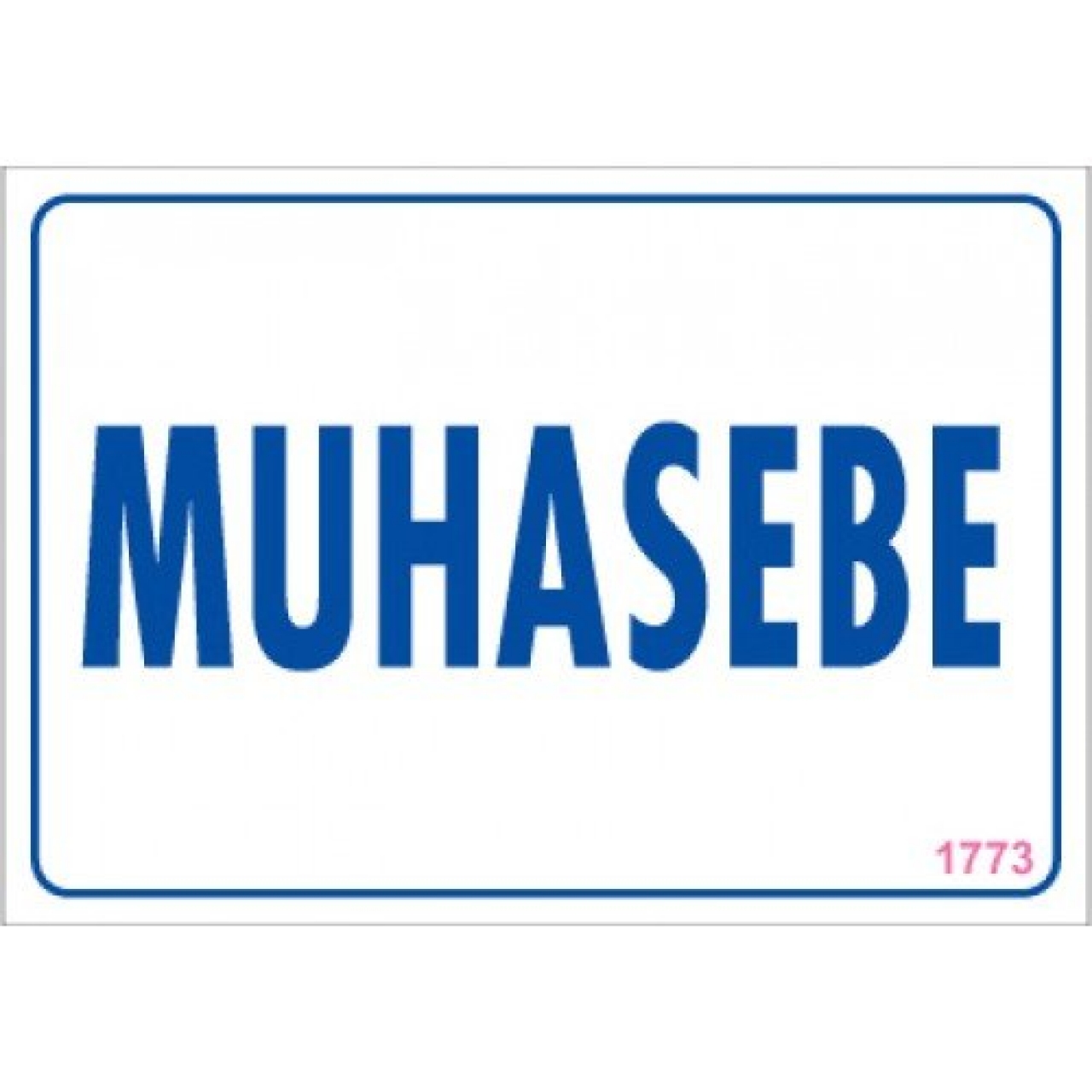 Pvc Levha "Muhasebe" 17,5*25 cm