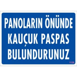 Pvc Levha "Panoların Önüne Kauçuk Paspas " 25*35 cm
