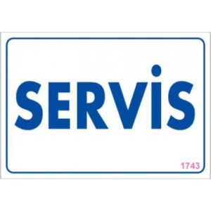 Pvc Levha "Servis" 17,5*25 cm