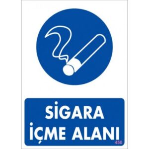 Pvc Levha "Sigara İçme Alanı" 25X35 Cm