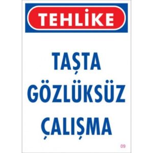 Pvc Levha "Taşta Gözlüksüz Çalışma" 25X35 Cm