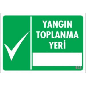 Pvc Levha "Yangın Toplanma Yeri" 17,5*25 cm