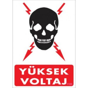 Pvc Levha "Yüksek Voltaj" 25*35 cm