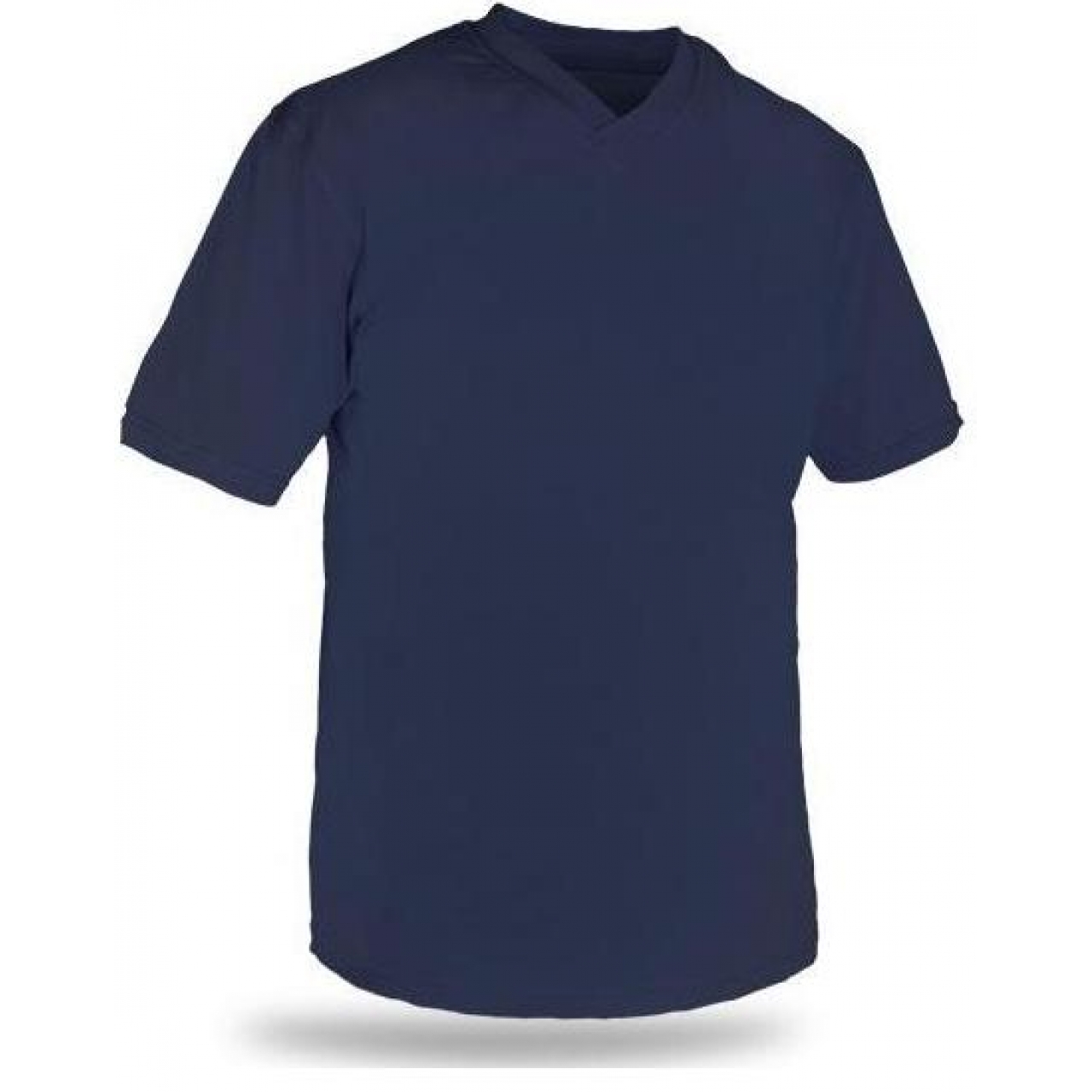 T-shirt V Yaka Kısakol %100 Pamuk Cepli Lacivert